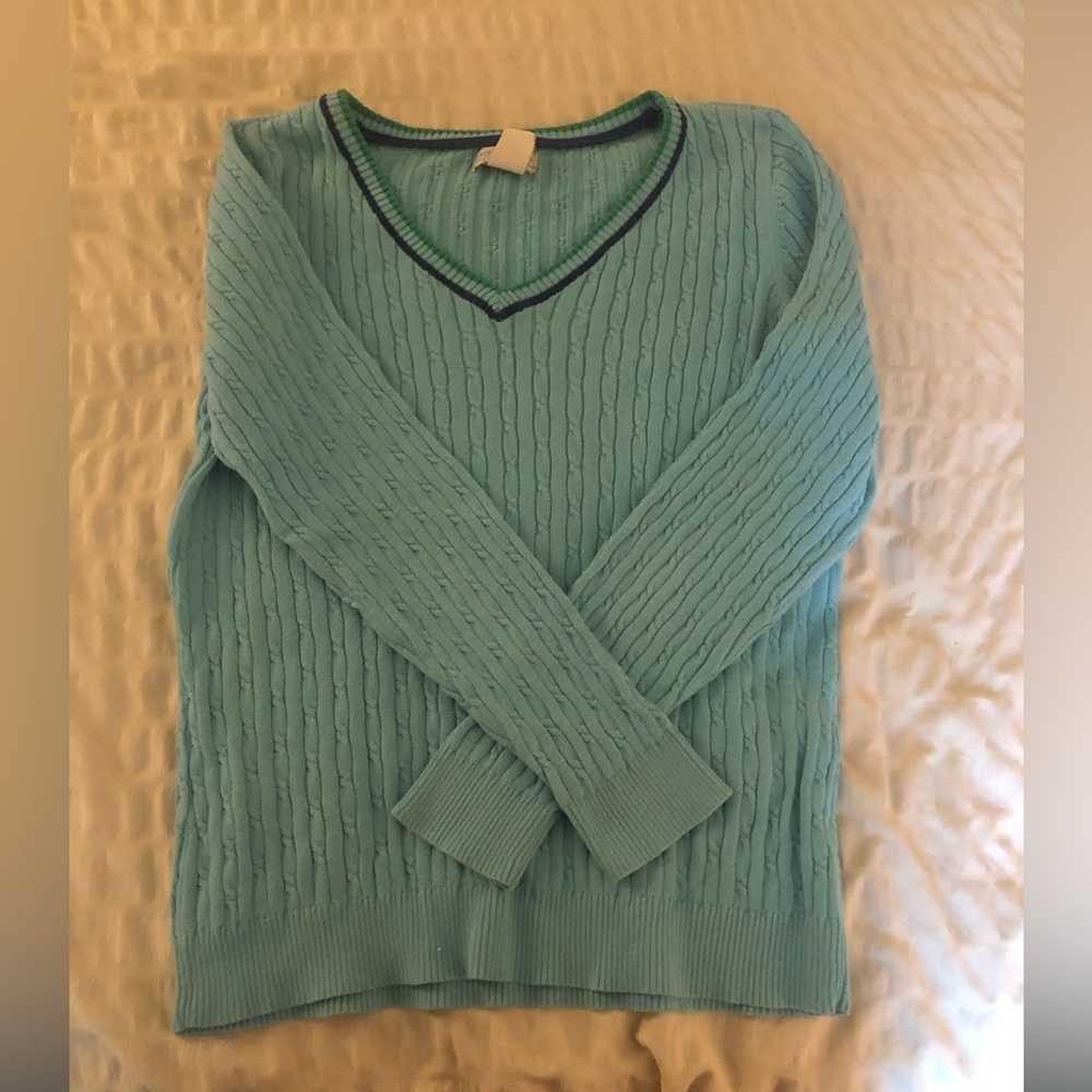 Caribbean Joe turquoise sweater